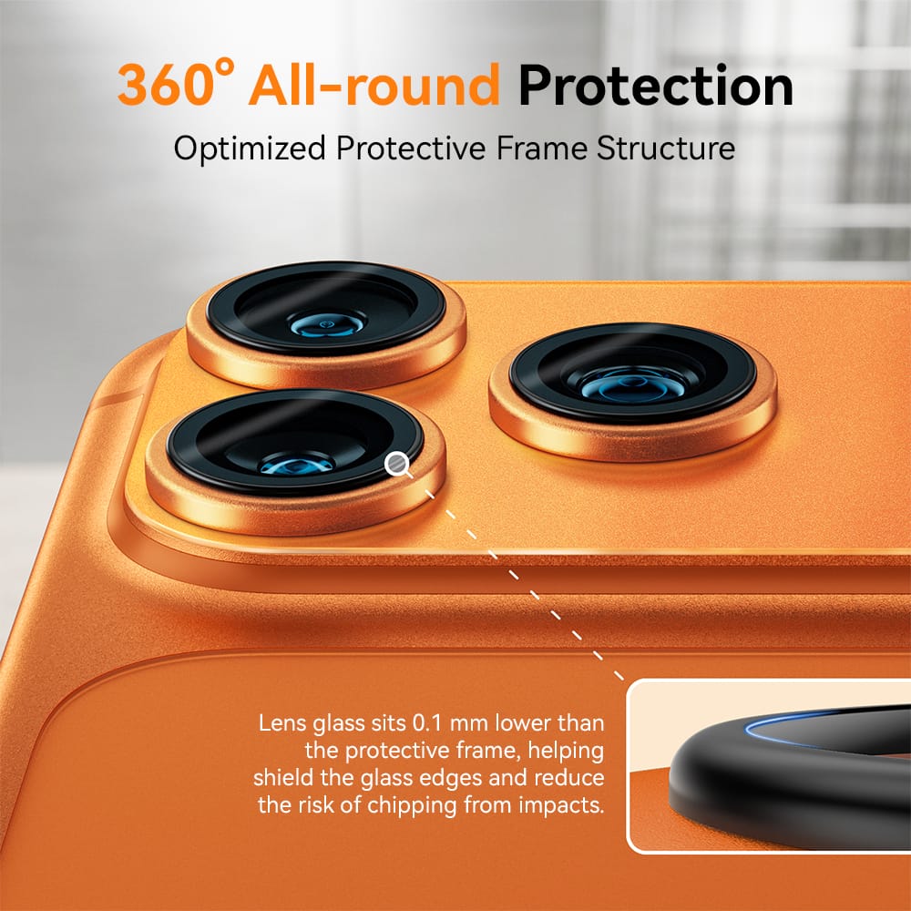 OTAO Metal Base Camera Lens Protector For iPhone 17 Pro Max