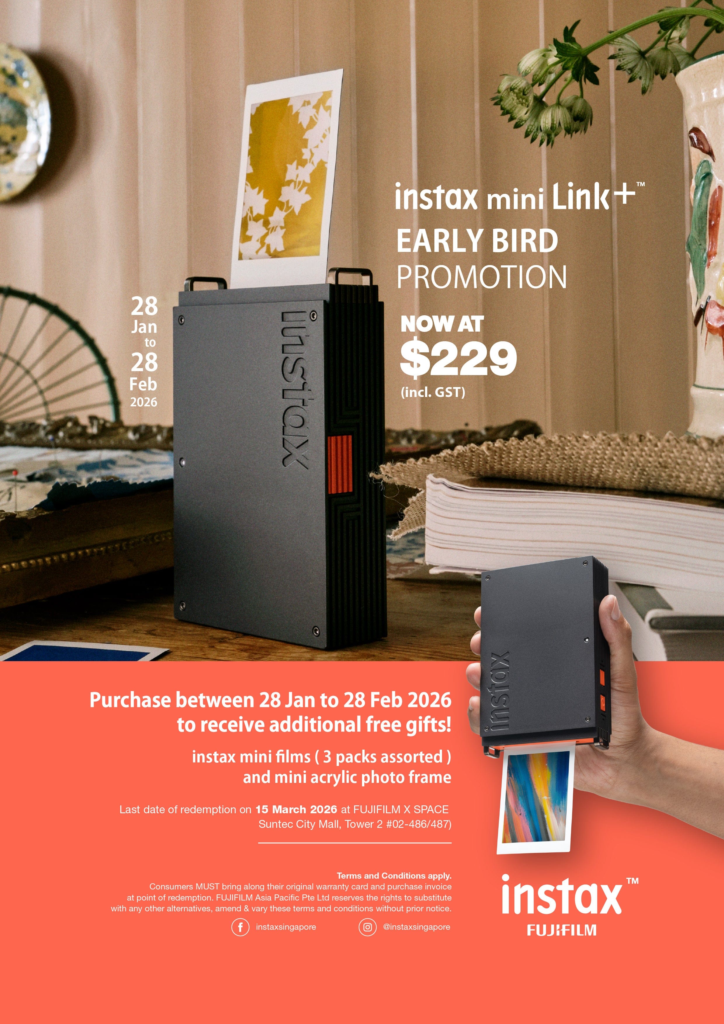 Fujifilm instax mini Link+ Smartphone Printer