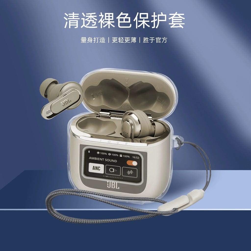 JBL Tour Pro 2 Wireless Earbuds Case, Transparent Clear Cover