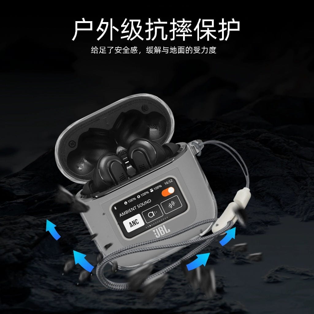 JBL Tour Pro 2 Wireless Earbuds Case, Transparent Clear Cover