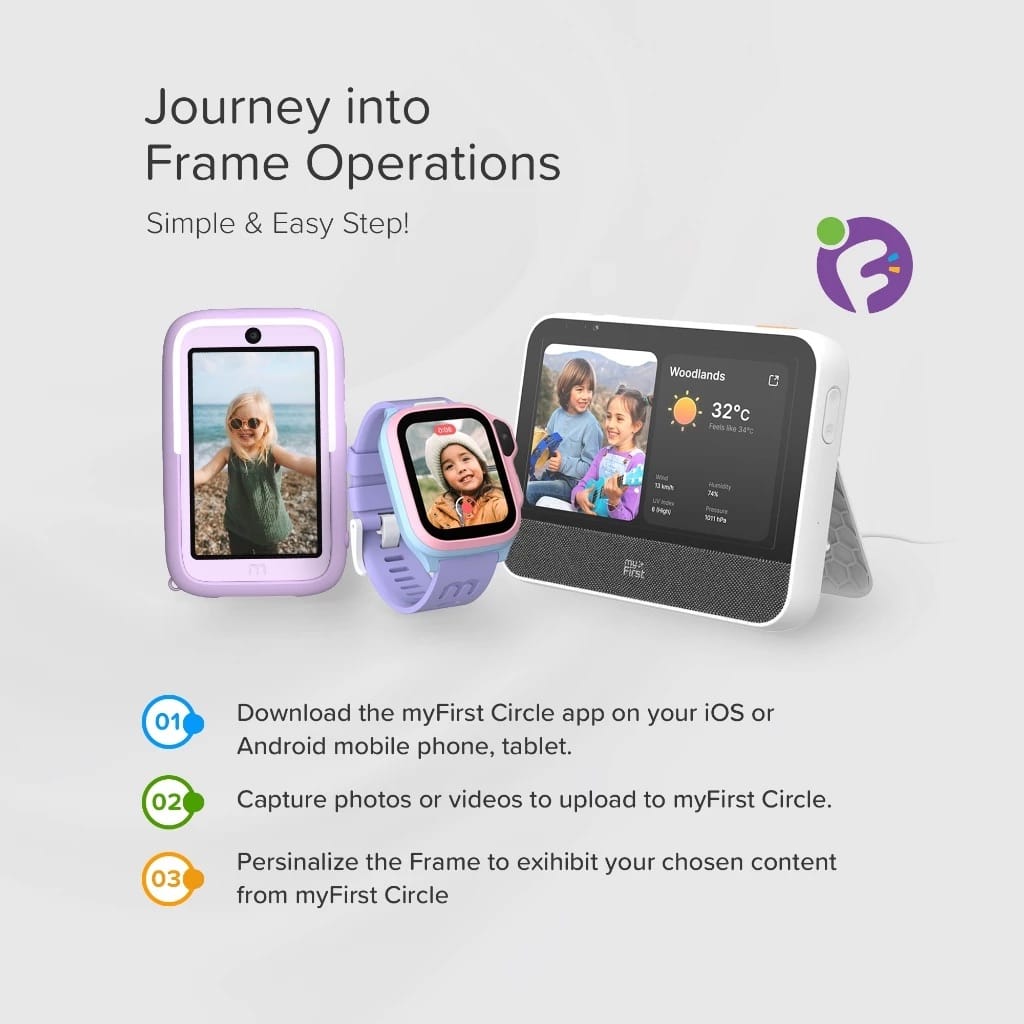 myFirst Frame Clario 7-inch Kid-Safe Smart Display & Digital Photo Frame