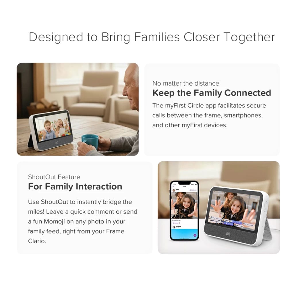 myFirst Frame Clario 7-inch Kid-Safe Smart Display & Digital Photo Frame