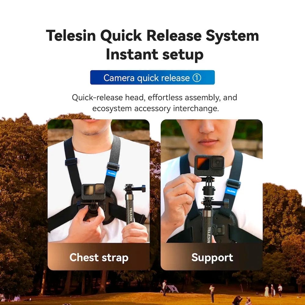 Telesin Quick Release Vest Chest Strap Mount 4 Action Camera