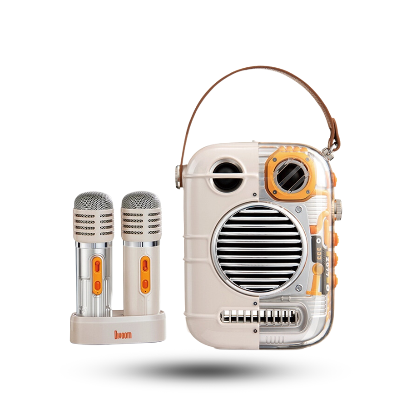 Divoom Spark-Pro Karaoke Bluetooth Speaker with Dual Wireless Microphones