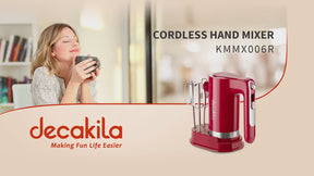 Decakila KMMX006R Cordless Hand Mixer