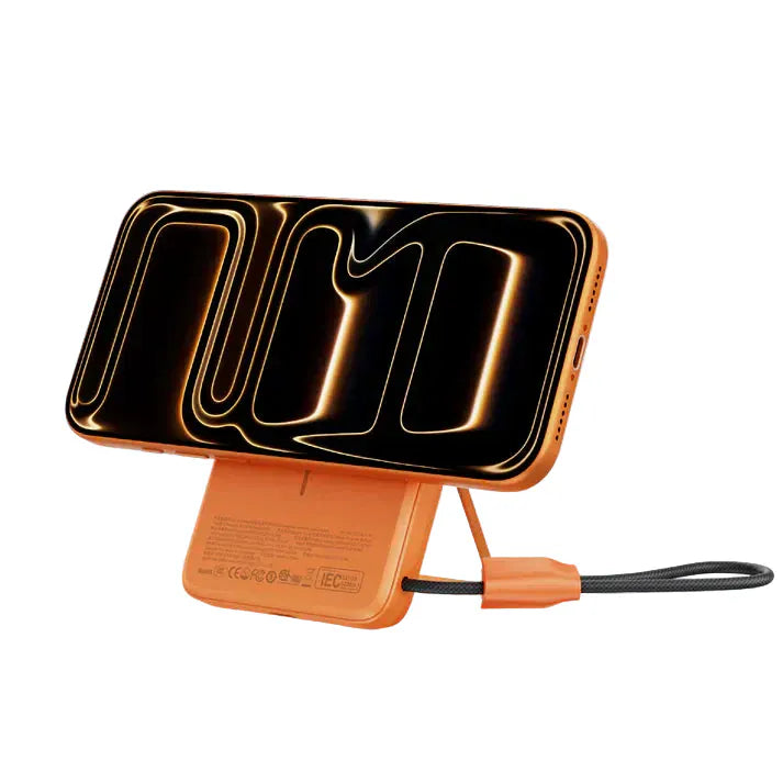 Mazer MagLink19 10,000mAh 15W PD27W Magnetic Wireless Charging Power Bank With Built-in USB-C Cable (CCC Certified)