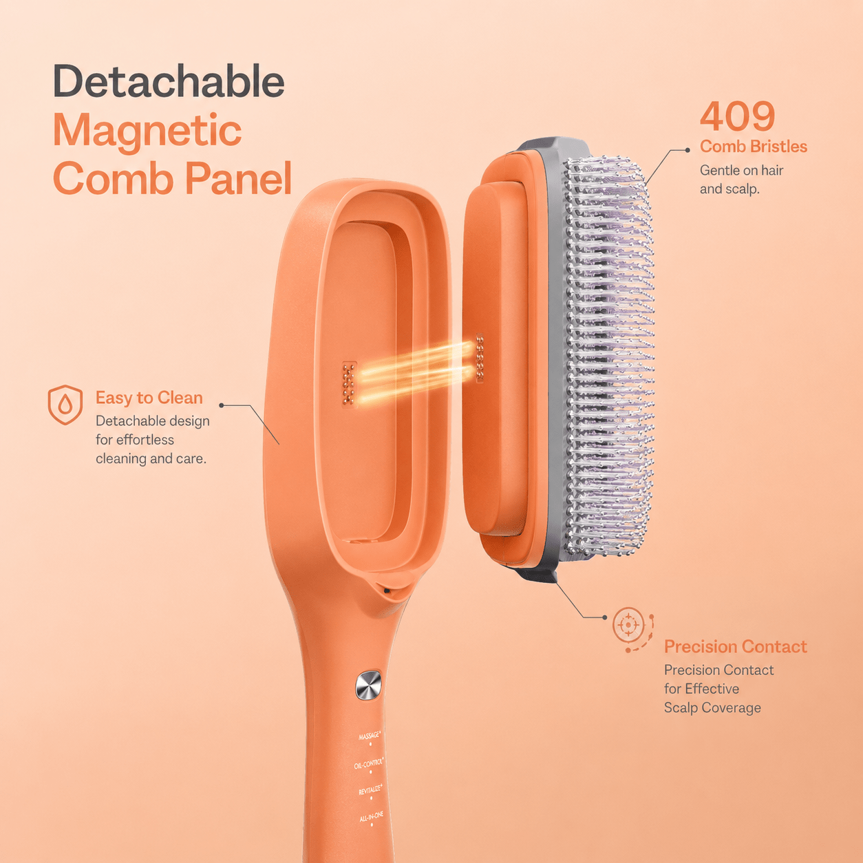 TOUCHBeauty VITA Scalp Massager Comb | LLLT, EMS & Ions