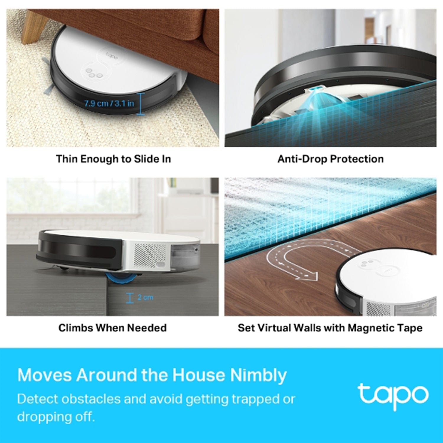 TP-Link Tapo RV10 Plus Robot Vacuum & Mop with Smart Auto-Empty Dock