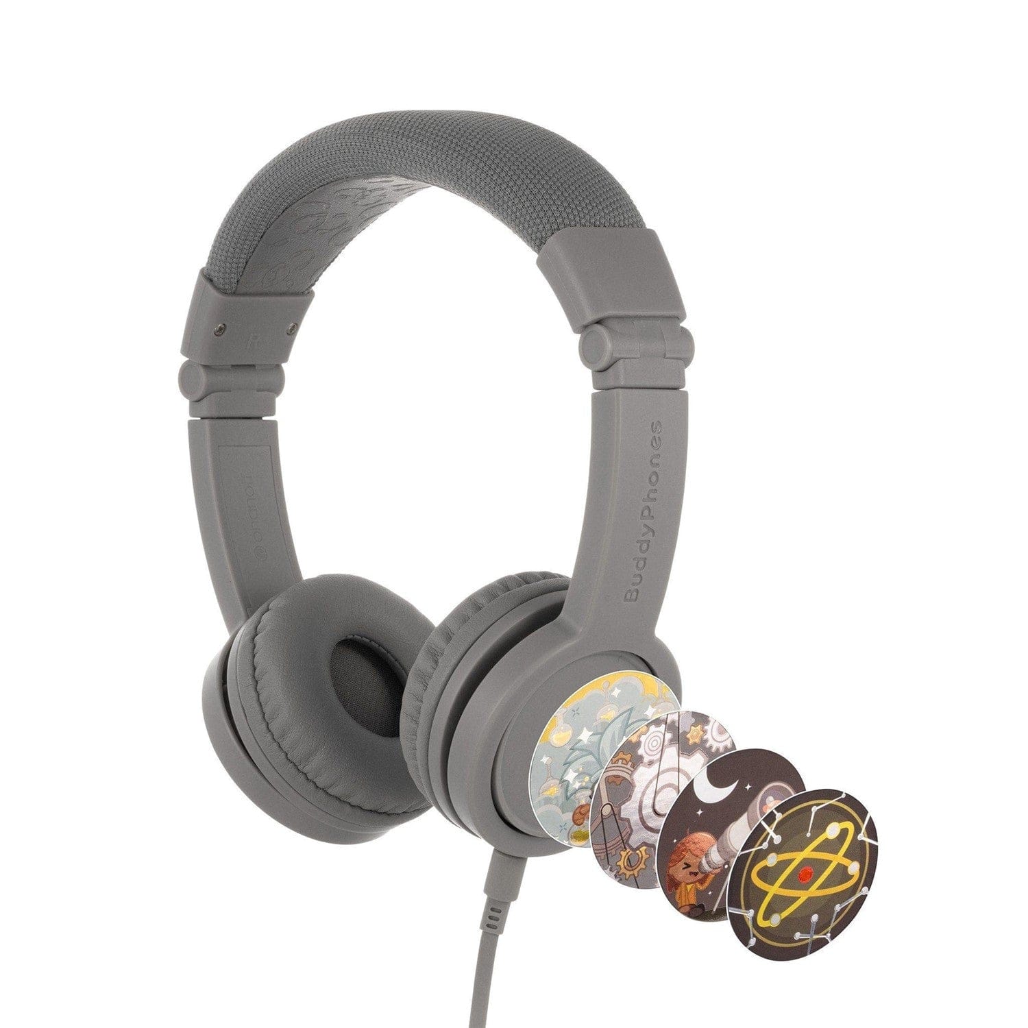 BuddyPhones Explore+ Wired Inline Mic Headphones
