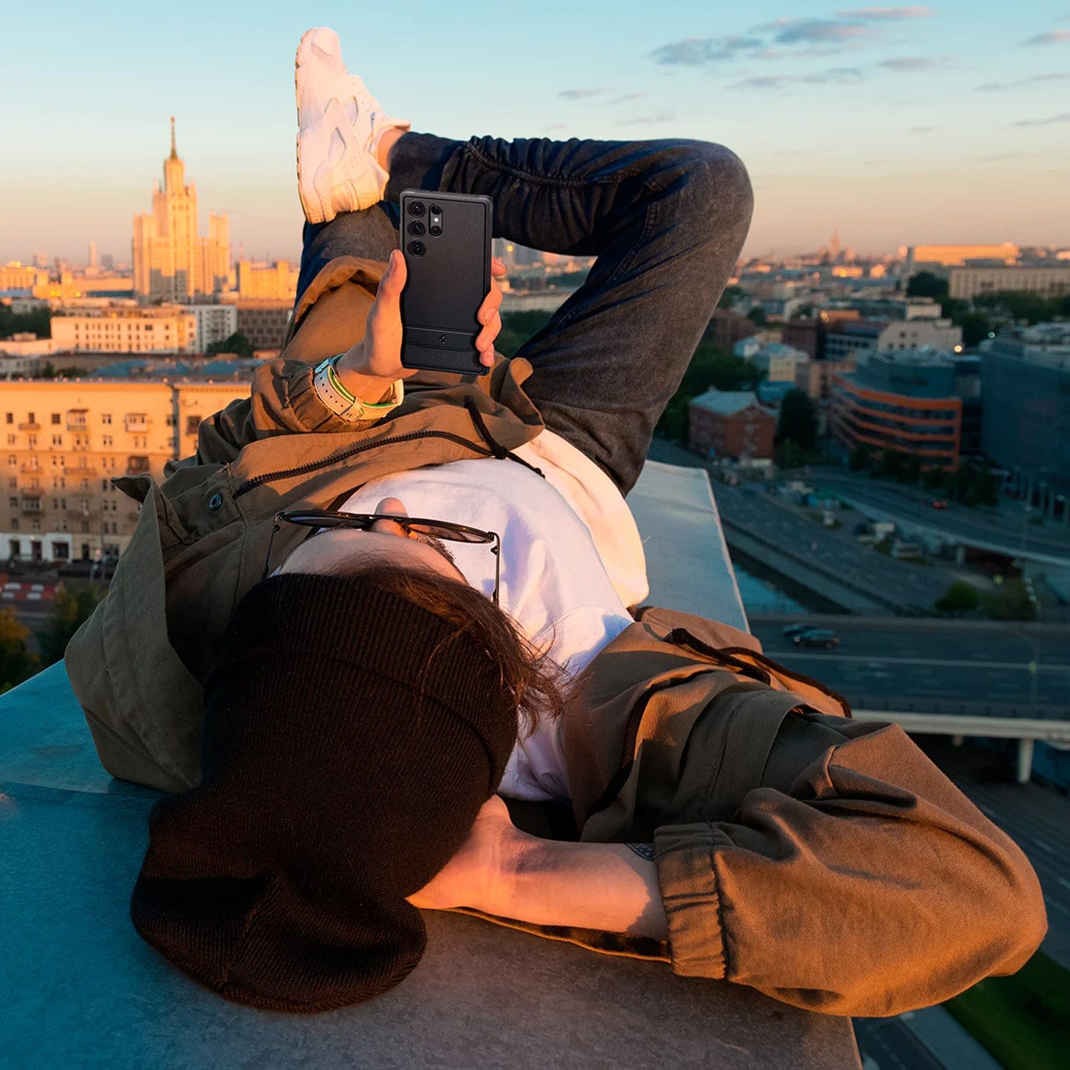 Spigen Rugged Armor Case for Samsung Galaxy S23 Ultra