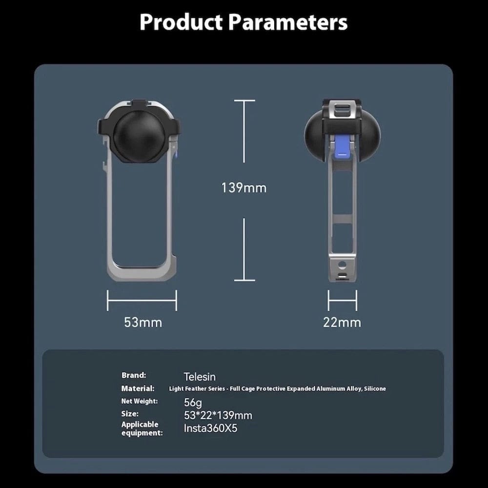 Telesin Full Cage Protection for Insta360 X5