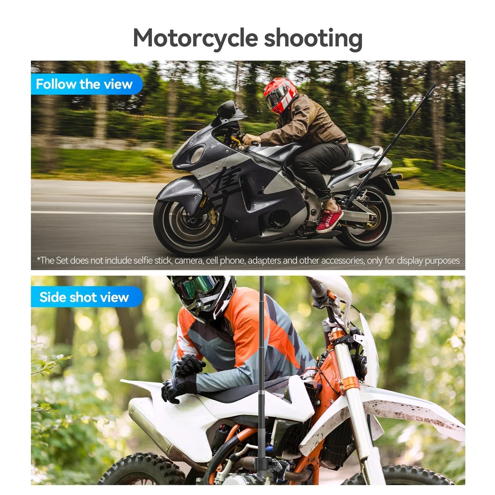 Telesin Double-headed Crab Clamp Bike/Moto Pipe Clamp