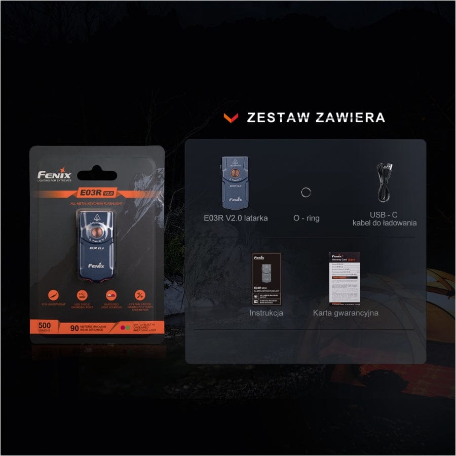 Fenix E03R V2.0 Rechargeable Keychain Flash light