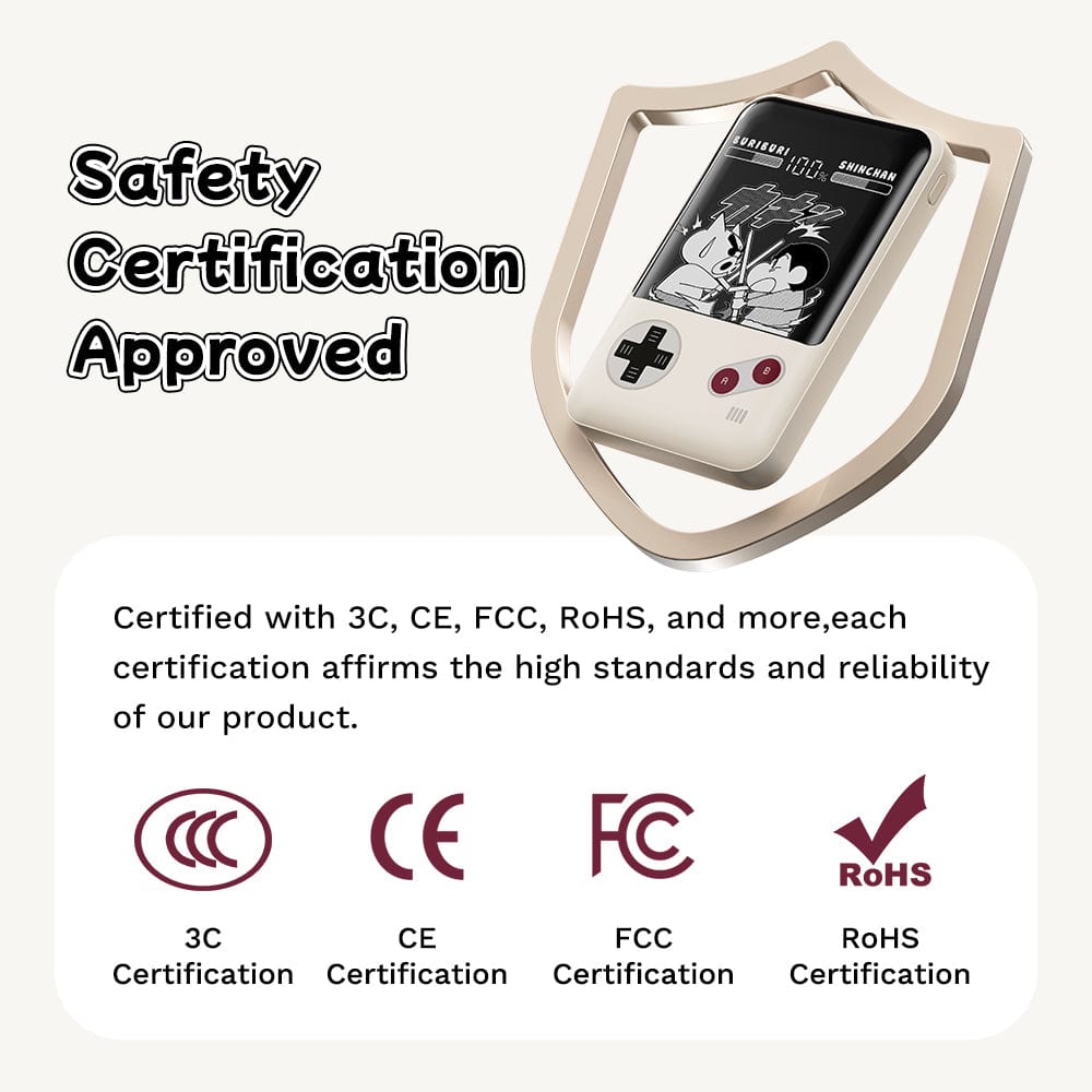 ROCK Crayon Shinchan P95 PD 22.5W Fast Charging Power Bank with Built-in Cables (10000mAh)