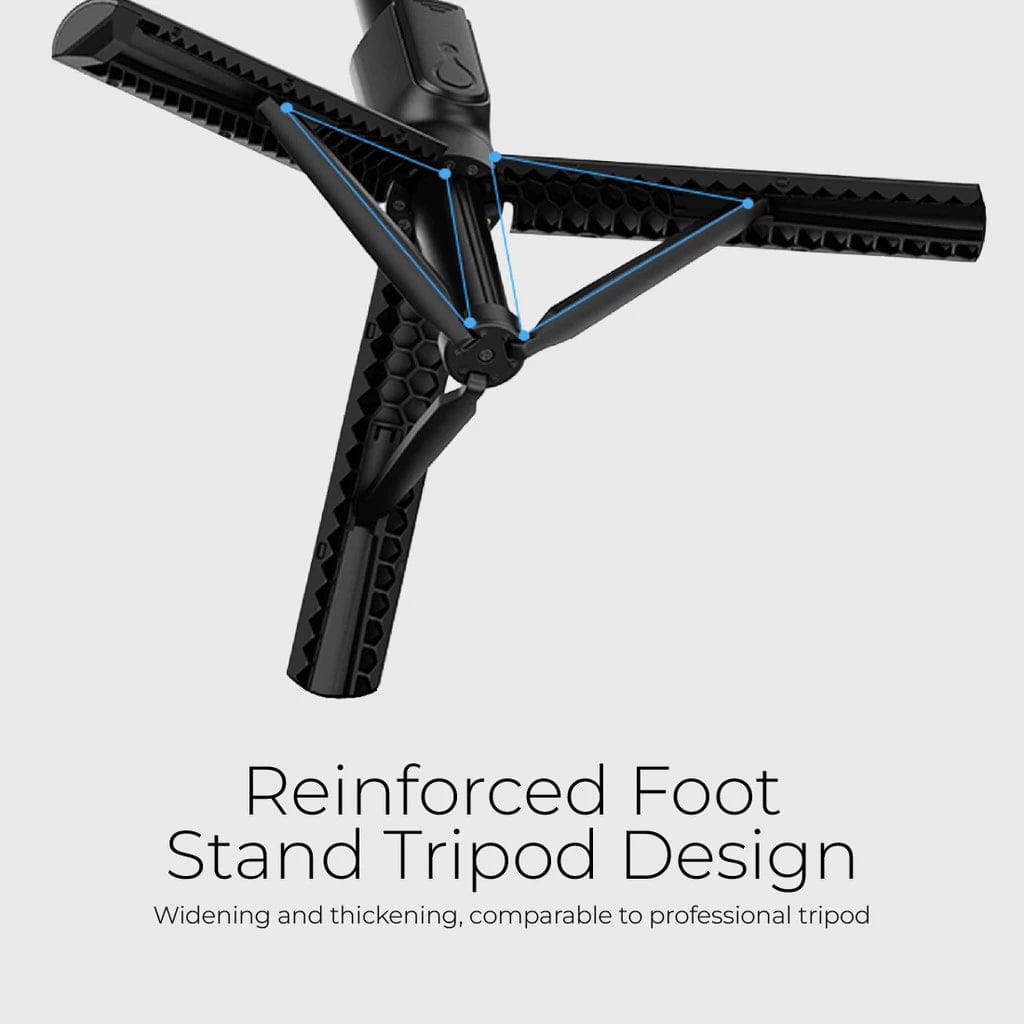 Mazer Foldable Selfie Stick Tripod with Bluetooth Remote Control