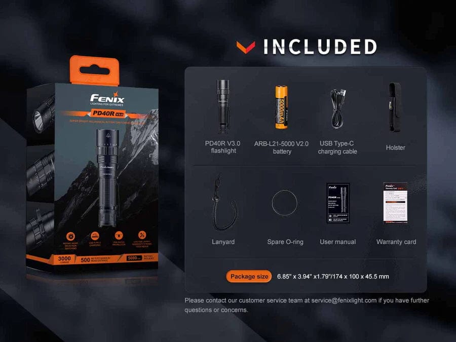 Fenix PD40R V3.0 Rechargable Flash Light