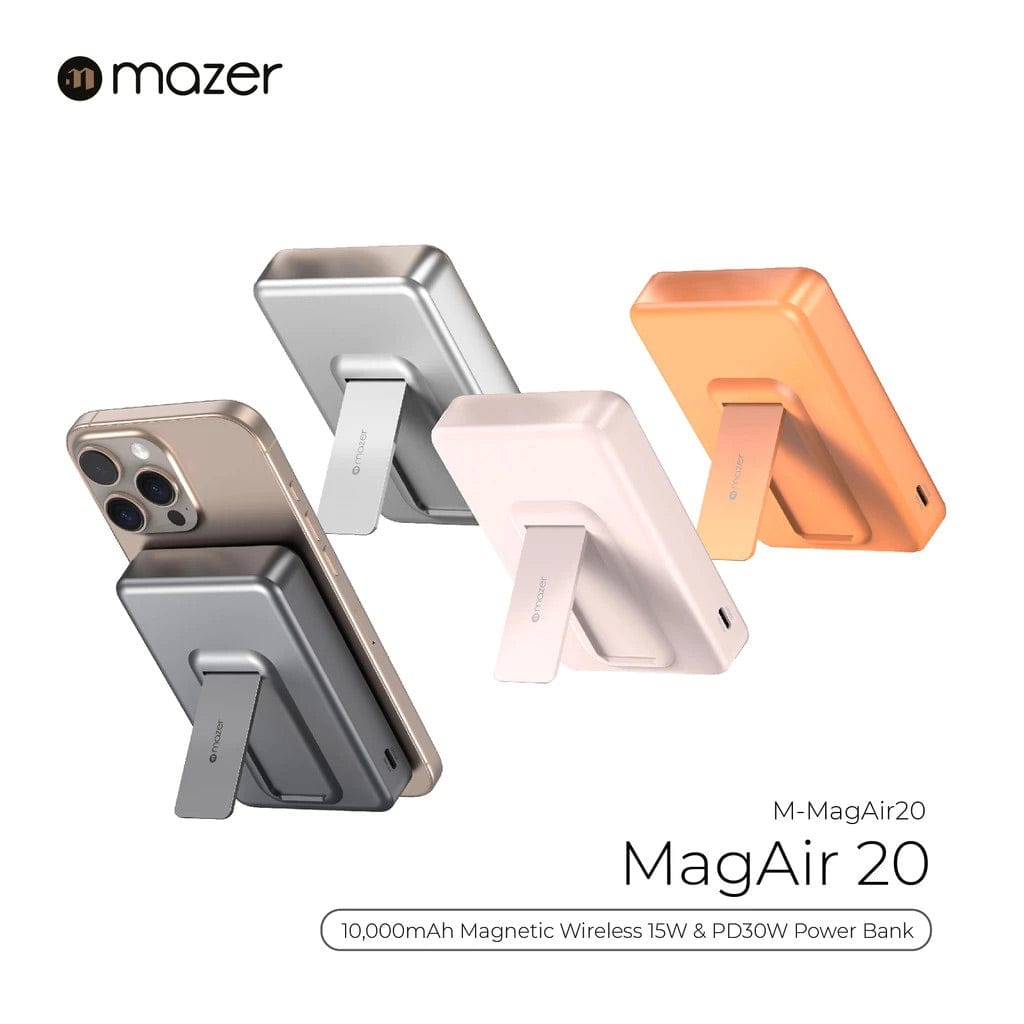 Mazer MagAir20 10,000 mAh 15W PD30W Magnetic Wireless Power Bank (CCC Certified)