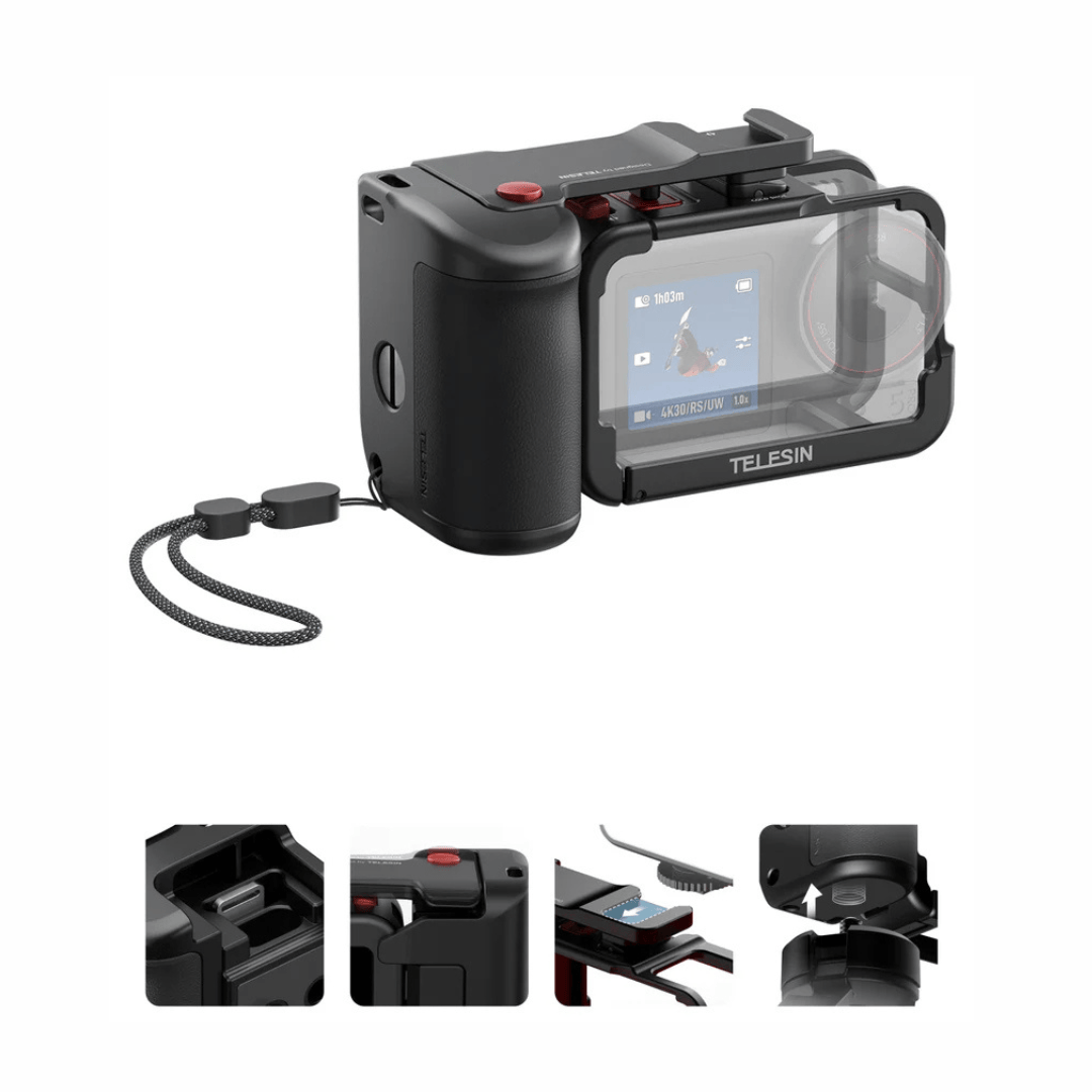 Telesin Street Grip Kit for DJI Action 3/ 4/ 5 Pro