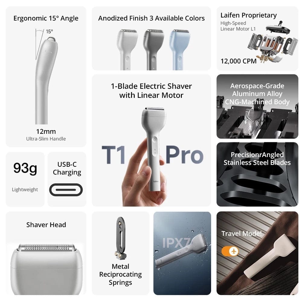 Laifen T1 Pro Rechargeable Electric Shaver