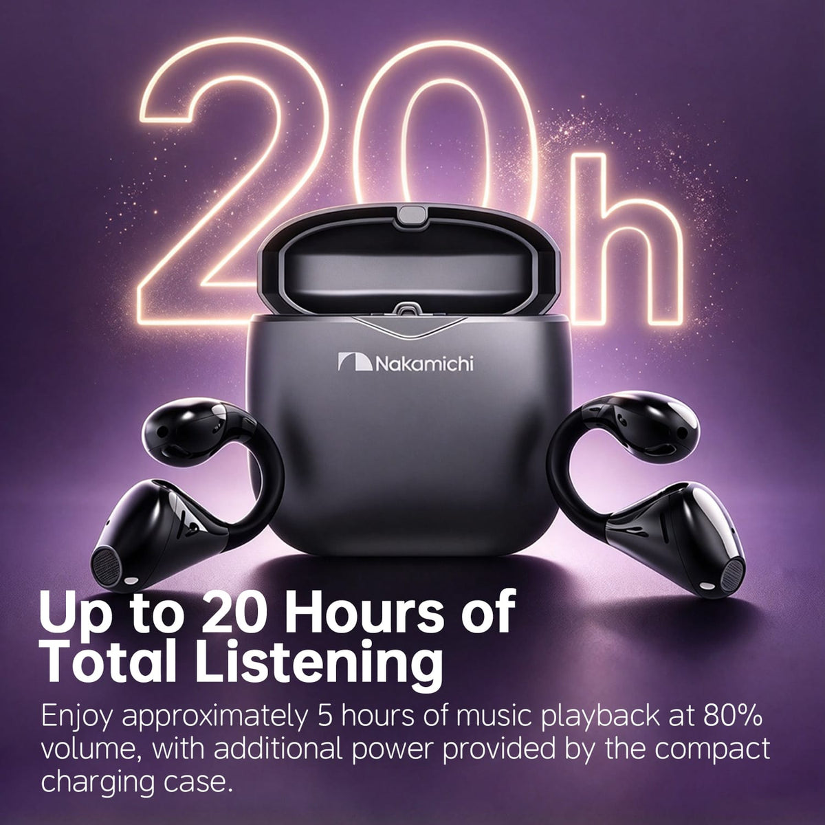 Nakamichi Nanobuds OP200 Open-Ear Clip TWS Earbuds