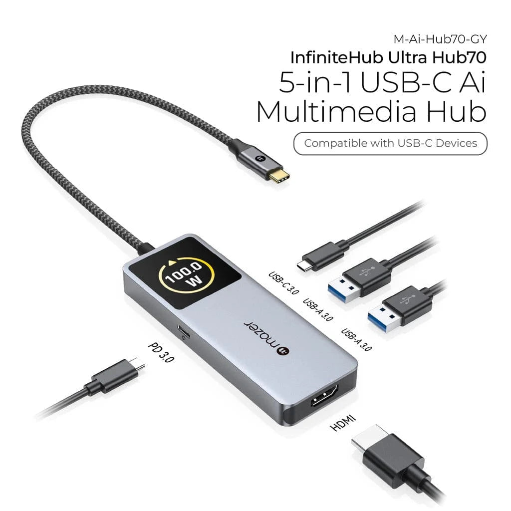 Mazer Infinite Hub Ai USB C Hub 5in1 with Smart Display