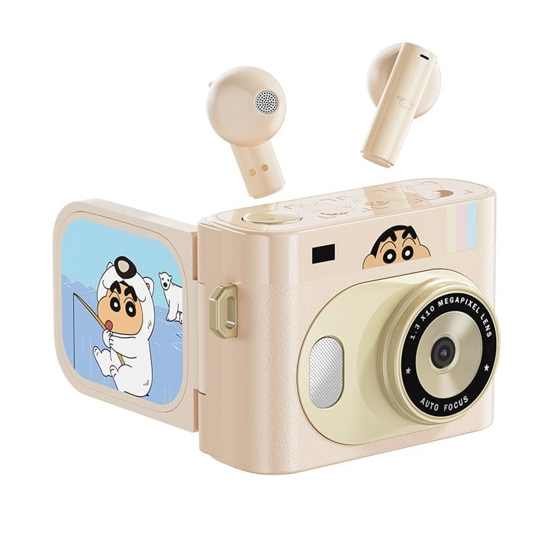 ROCK Crayon Shinchan RAU0797 Camera Style Bluetooth Earphones with Color Touch Screen