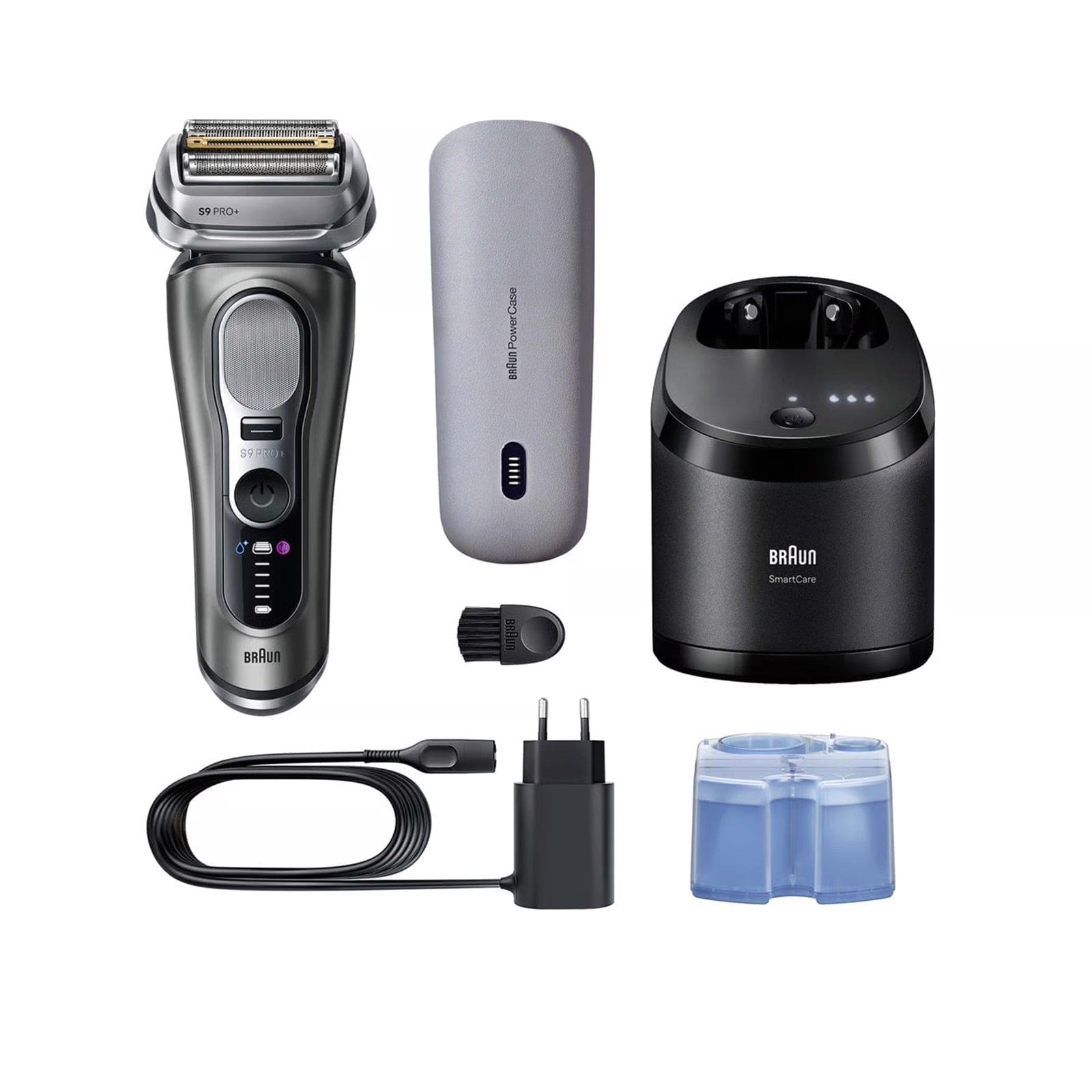 Braun 9675cc Series 9 Pro+ Electric Shaver with Cleaning Kit & Power Case
