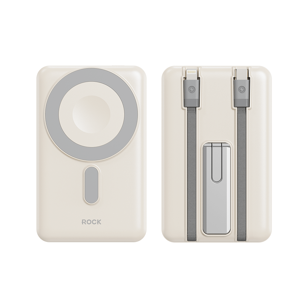 ROCK P50 5in1 PD20W Magnetic Holder Fast Charging Power Bank with Cables (10000mAh)