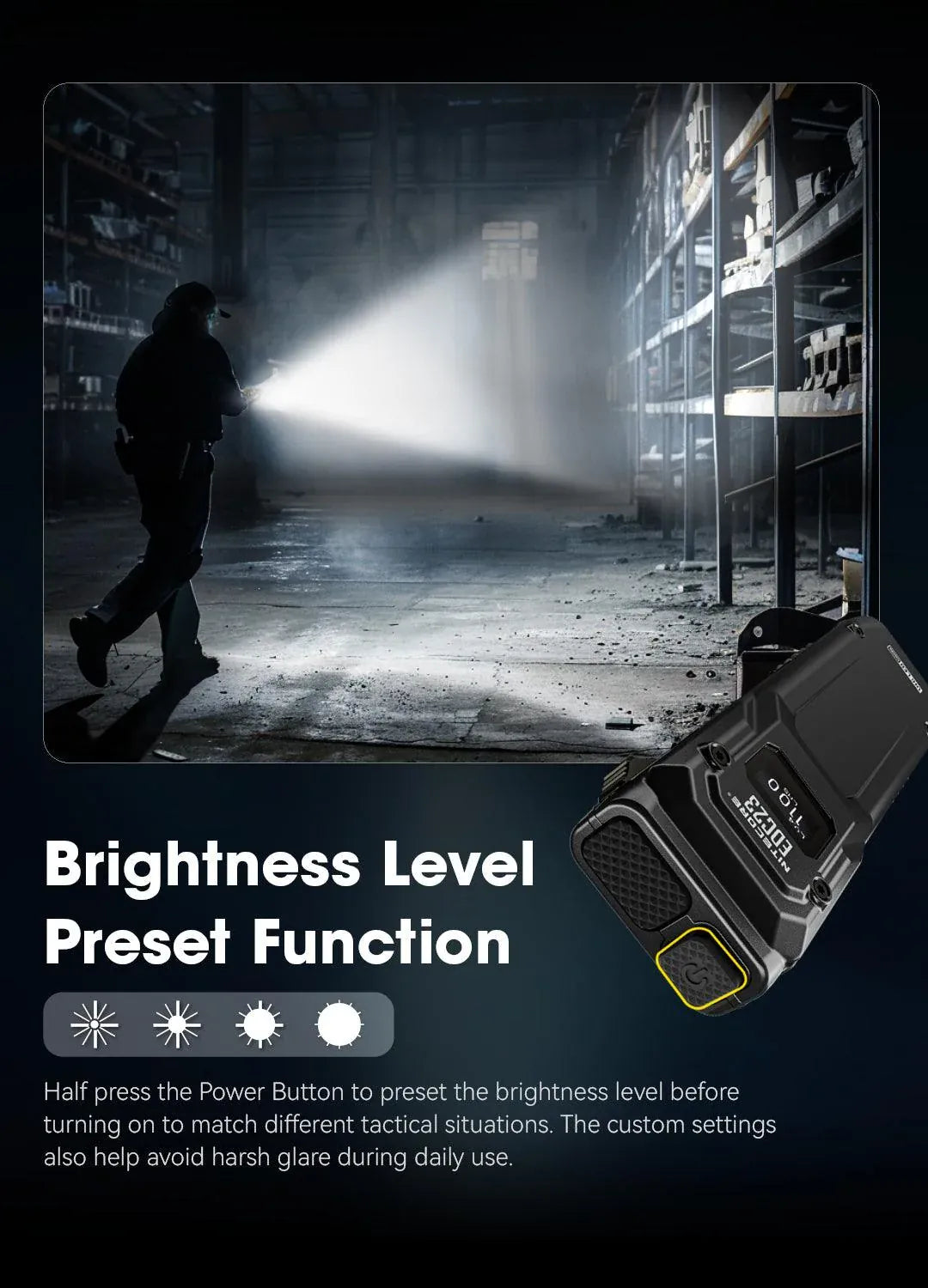 Nitecore EDC23 2500 Lumens USB-C Rechargeable Ultra-Slim EDC Flashlight