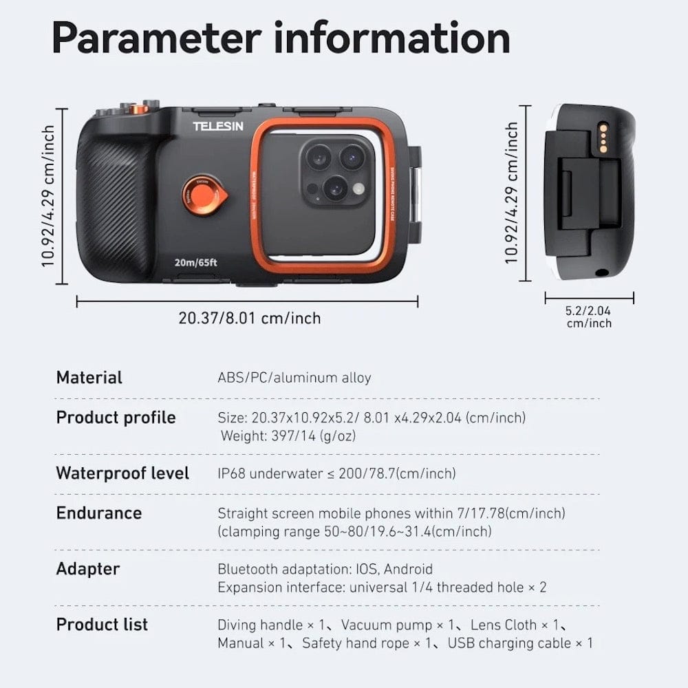 Telesin Underwater Diving Phone Case