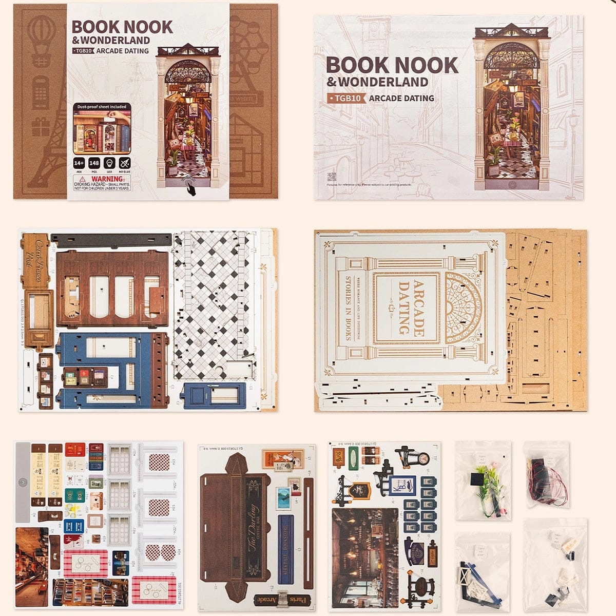 Rolife Book Nook Shelf Insert - Arcade Dating TGB10