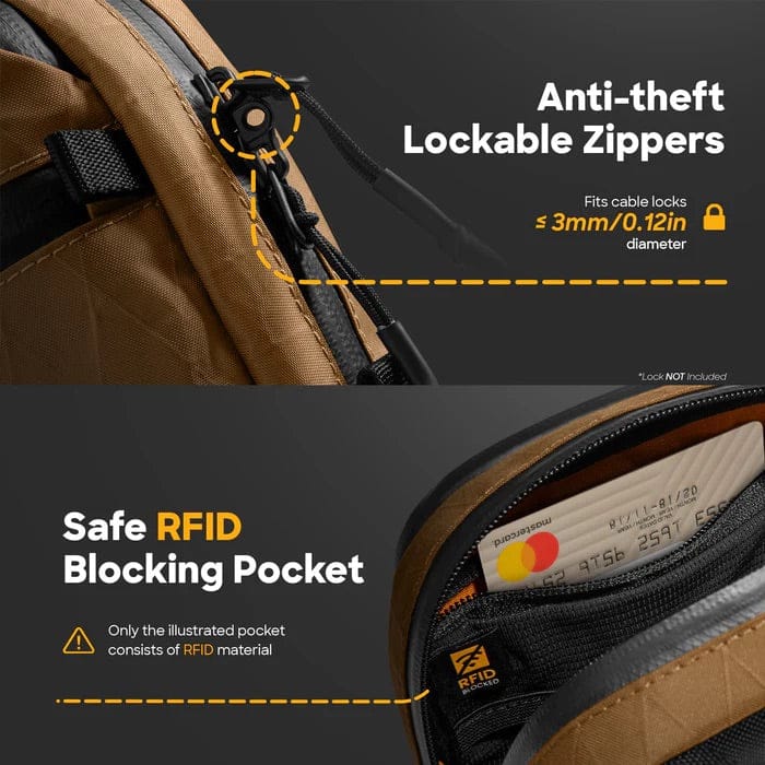 Tomtoc Aviator T37 X-Pac Travel Crossbody Bag With RFID