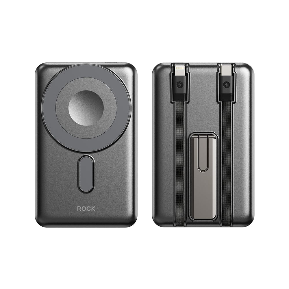 ROCK P50 5in1 PD20W Magnetic Holder Fast Charging Power Bank with Cables (10000mAh)