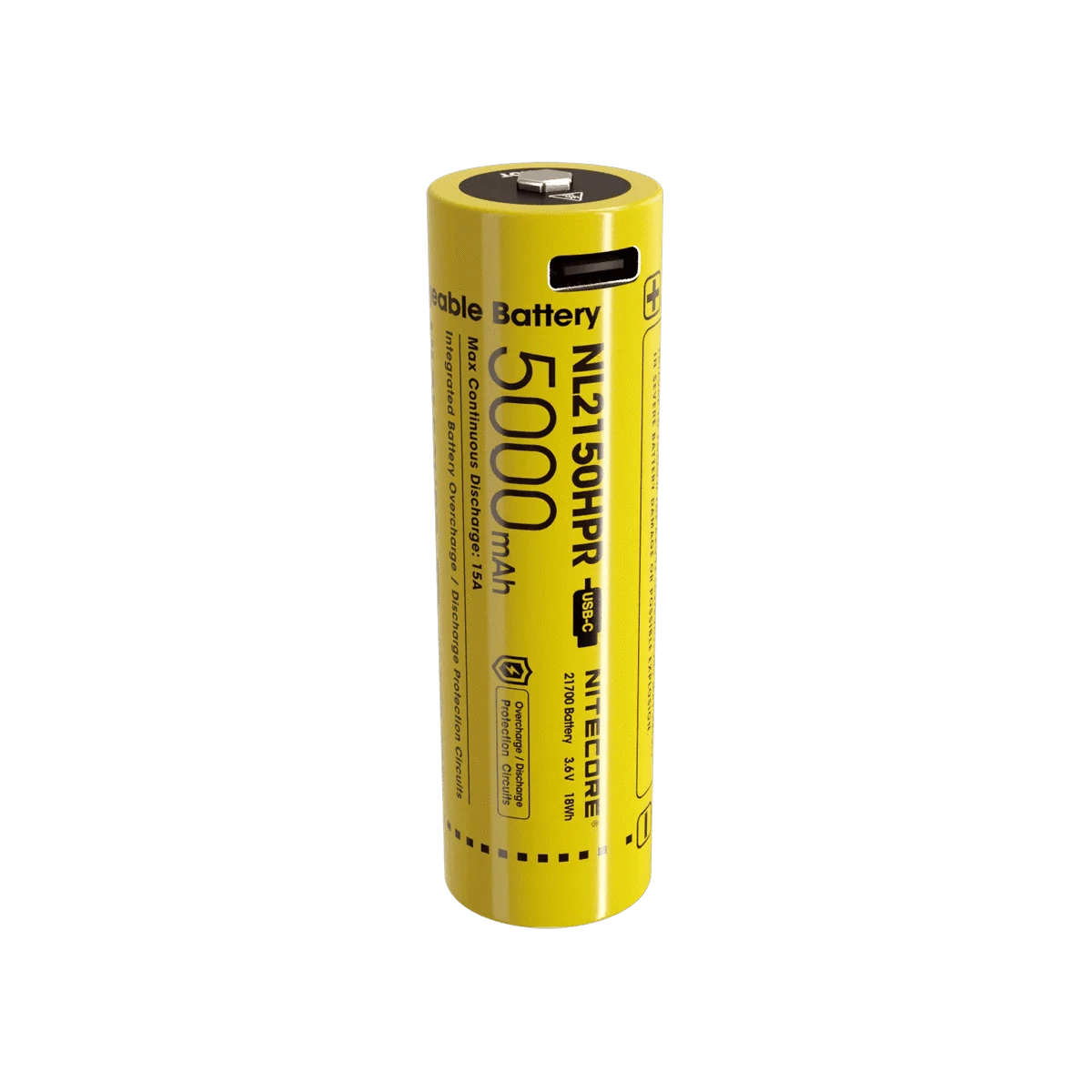 Nitecore NL2150HPR 5000mAh USB-C Rechargeable 21700 Battery