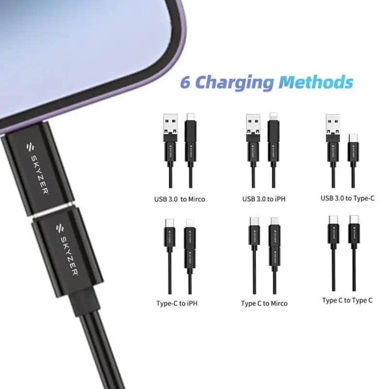 Skyzer AC500 Multi USB Charger Adapter Cable Kit