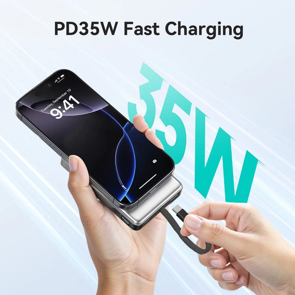 Mazer 10000mAh PD35W Fast Charging Powerbank with Built-in USB-C Cable (CCC Certified)