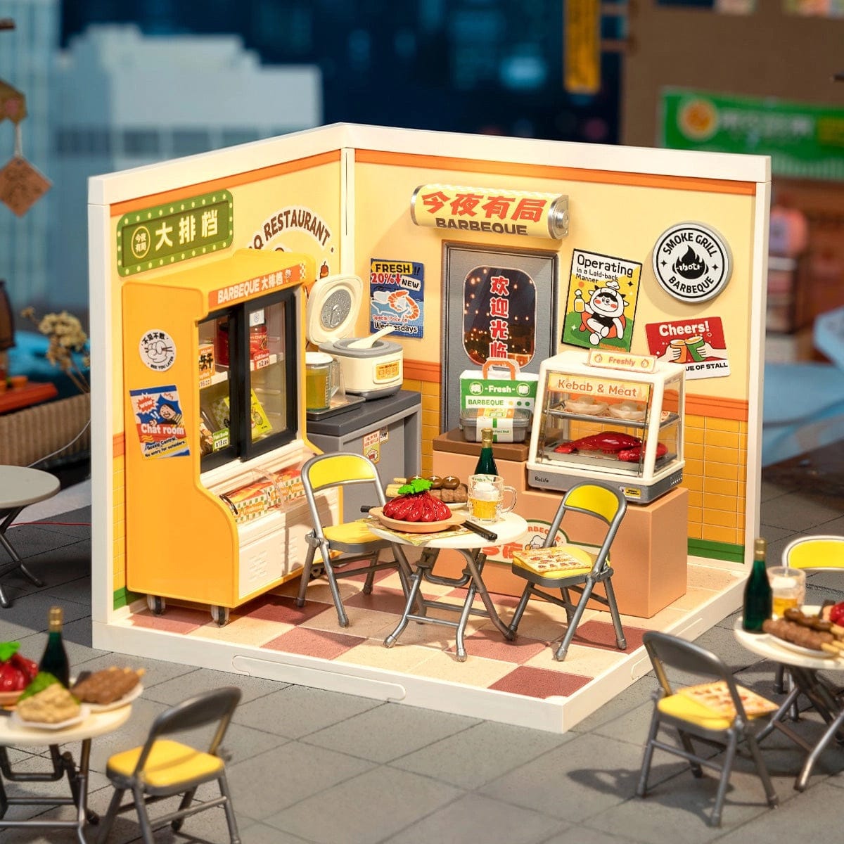 Rolife Super Creator Miniature House - Night Out Food Stall DW022