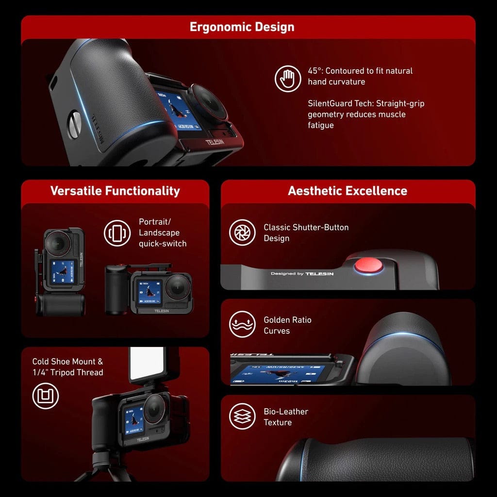 Telesin Street Grip Kit for DJI Action 3/ 4/ 5 Pro