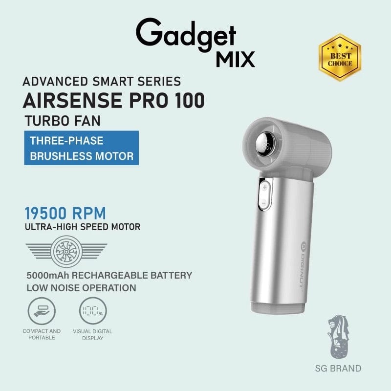 Gadget Mix Diginut CL-83 Metal High-Speed Handheld Fan With Digital Display