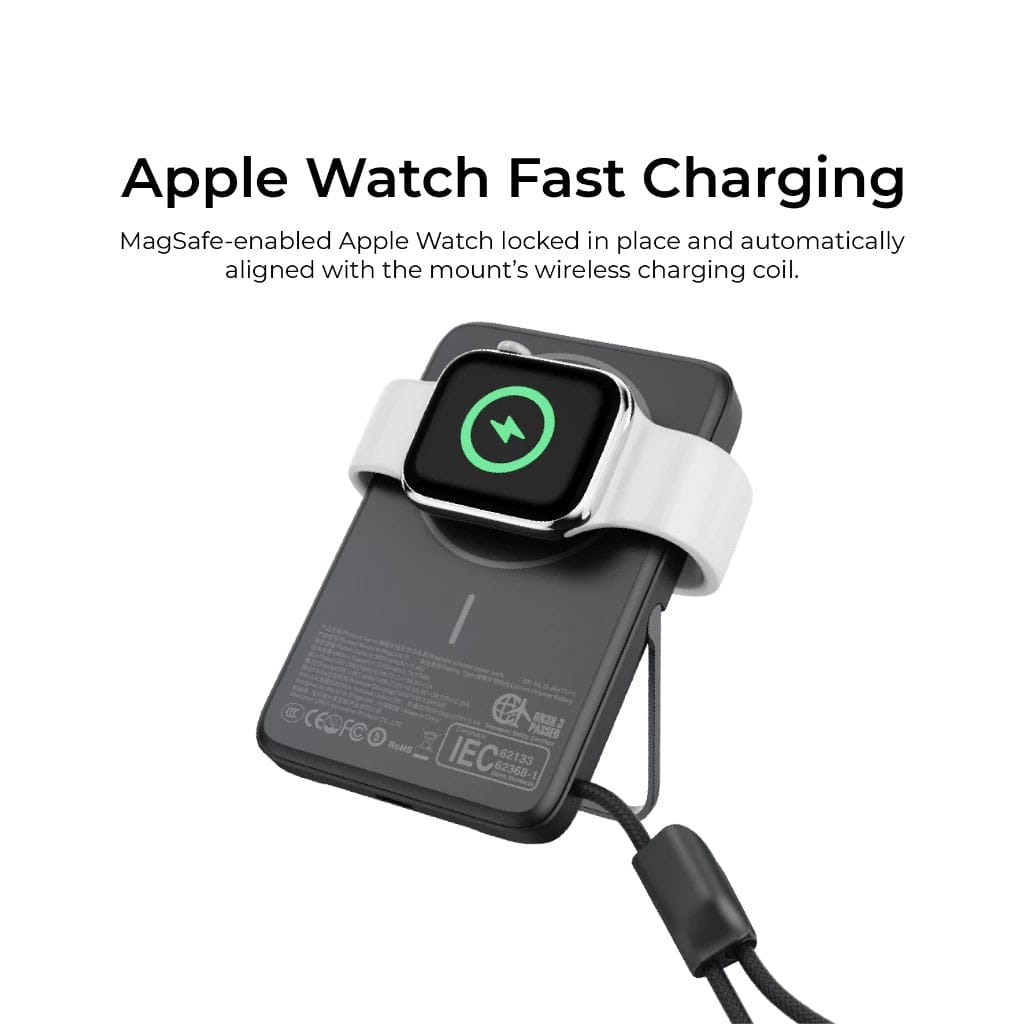 Mazer MagLink19 10,000mAh 15W PD27W Magnetic Wireless Charging Power Bank With Built-in USB-C Cable (CCC Certified)