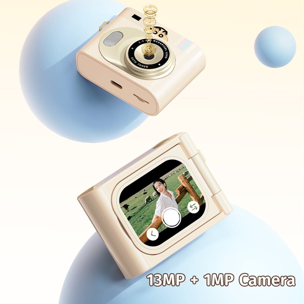 ROCK Crayon Shinchan RAU0797 Camera Style Bluetooth Earphones with Color Touch Screen