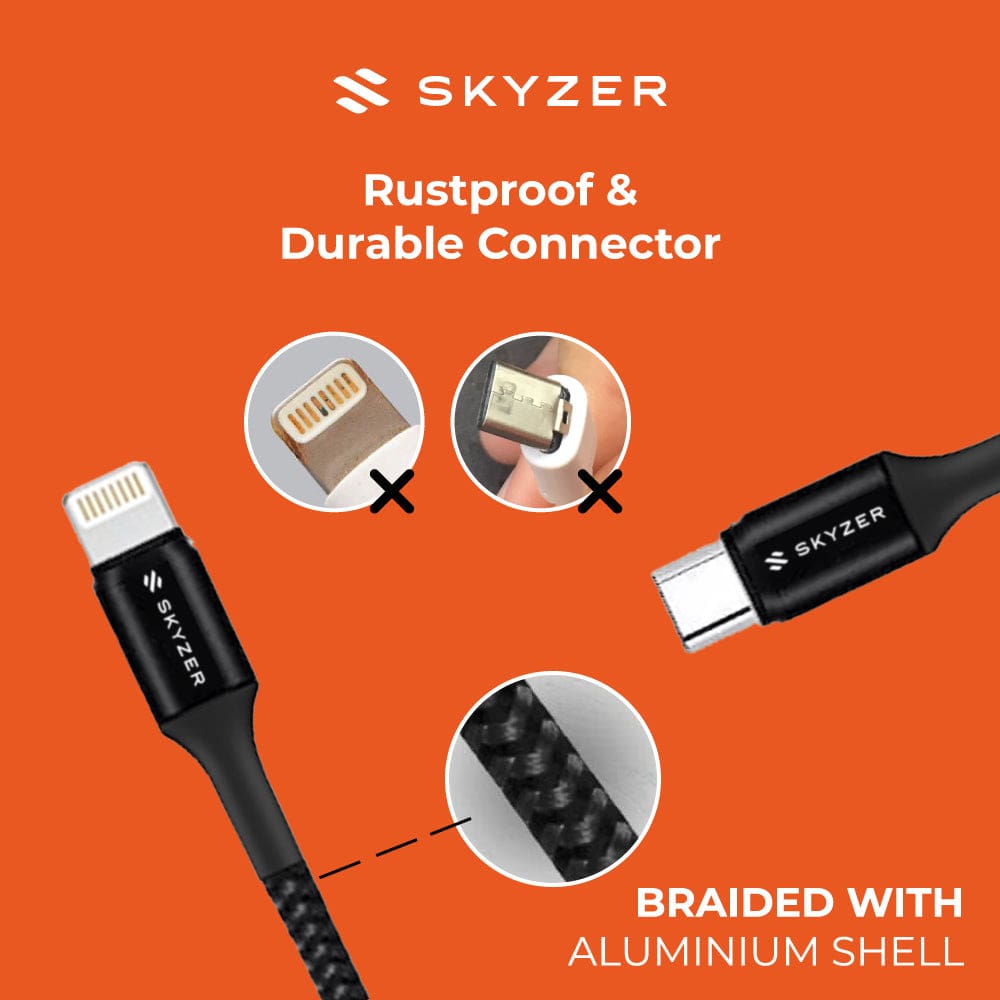 Skyzer AC532 PD27W Premium Lightning To USB-C Cable