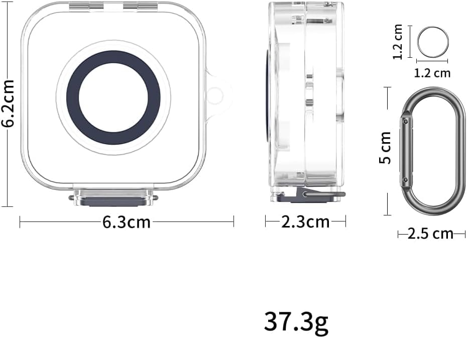Protective Hard Case with Charging Port Cutout for ŌURA Ring 4 Charging Dock