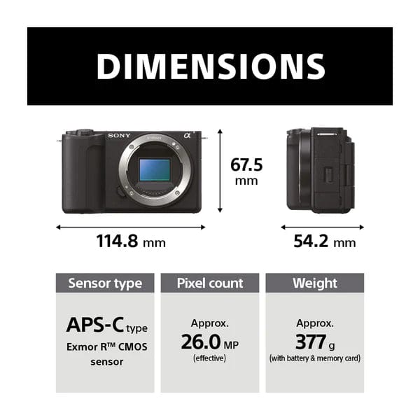 Sony ZV-E10 II Interchangeable-Lens Vlog Camera