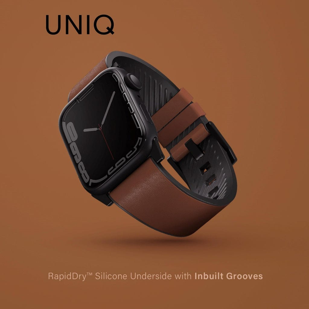 UNIQ Straden Waterproof Leather Hybrid 45mm Watch Strap