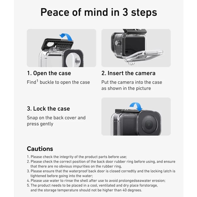 Telesin 60m Waterproof Case For DJI Osmo Action 6