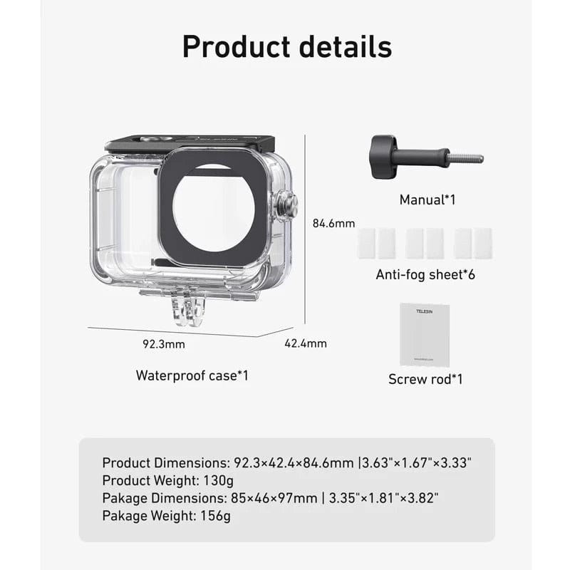 Telesin 60m Waterproof Case For DJI Osmo Action 6