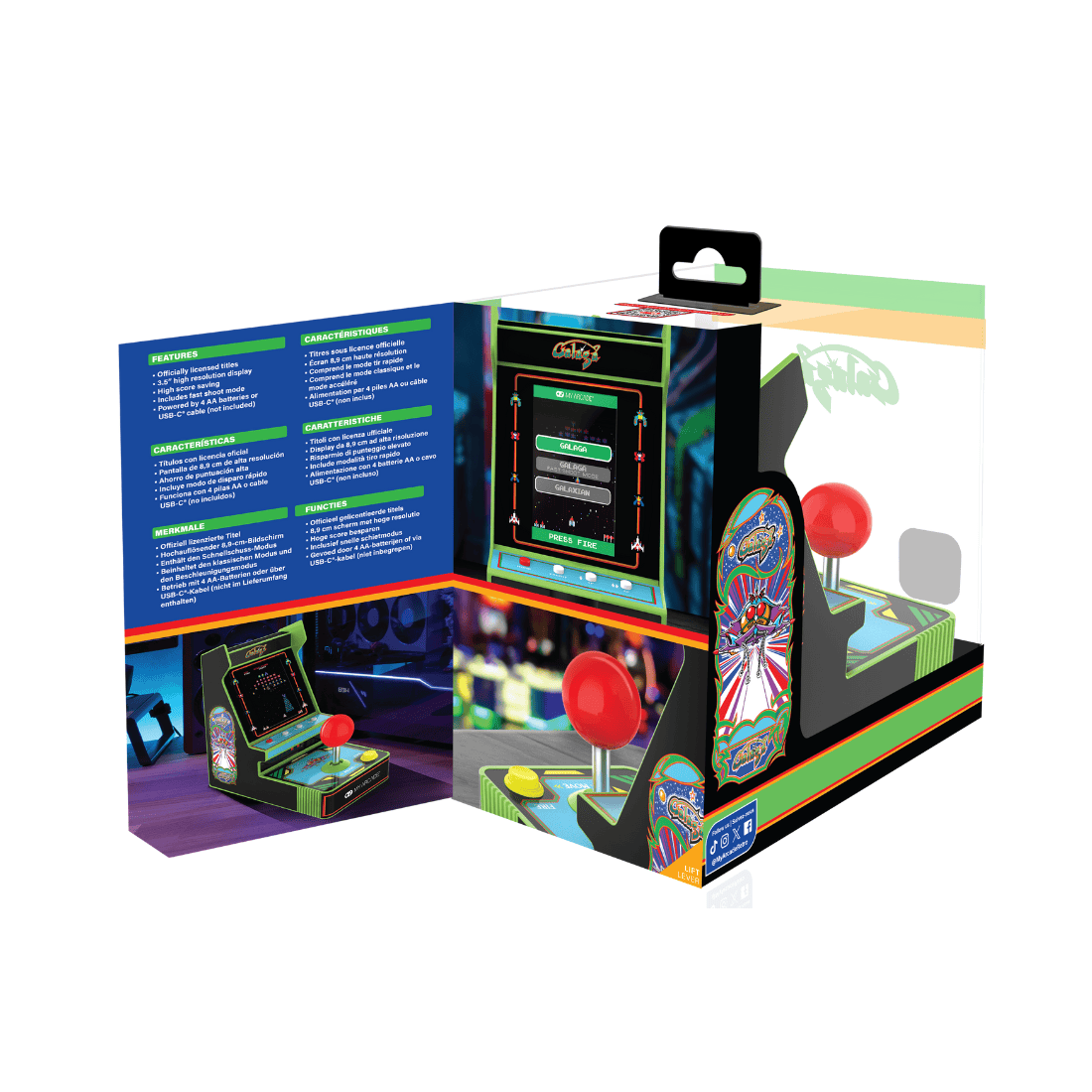 My Arcade Galaga Joystic Player 7194 Handheld Games