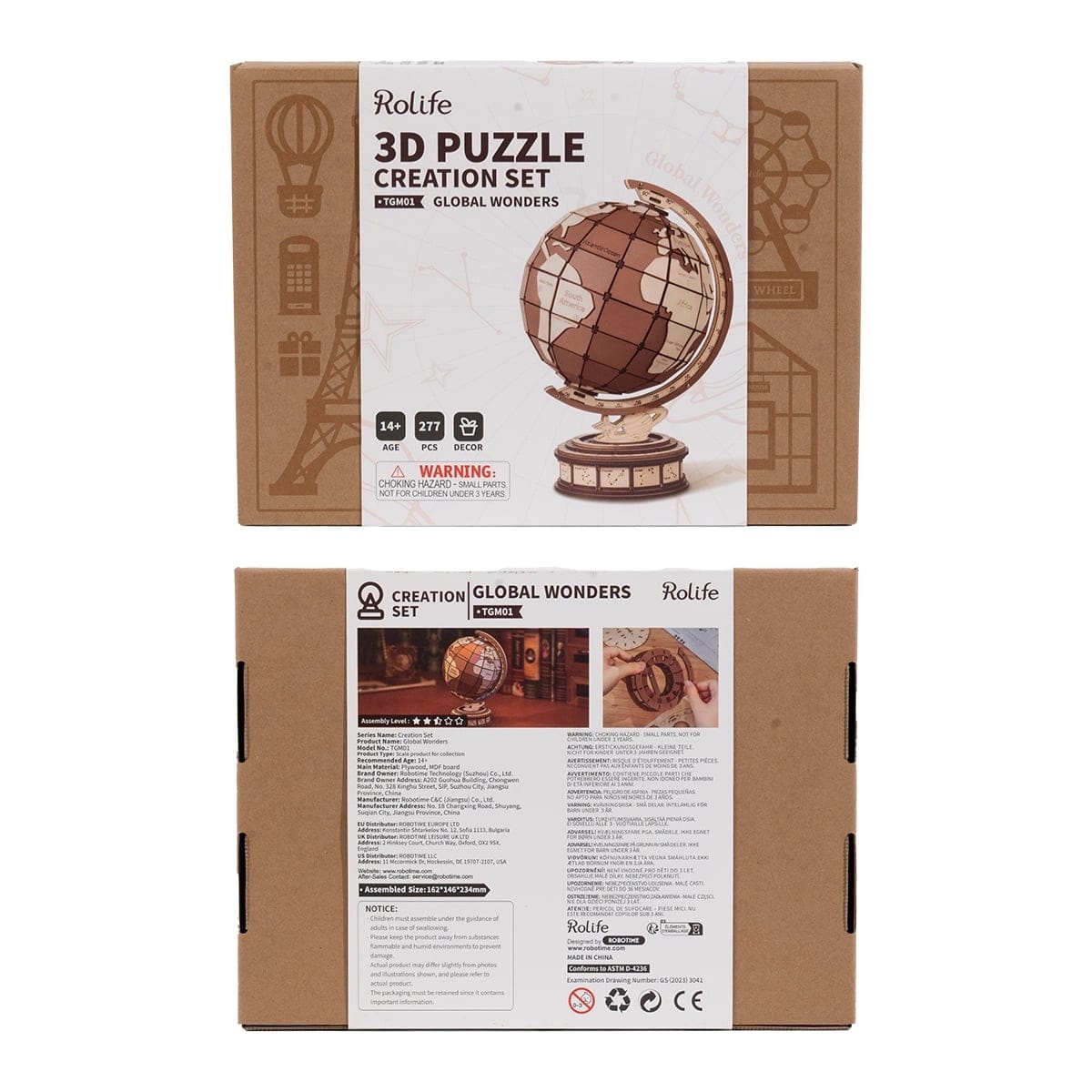 Rolife 3D Wooden Puzzle- Global Wonders TGM01