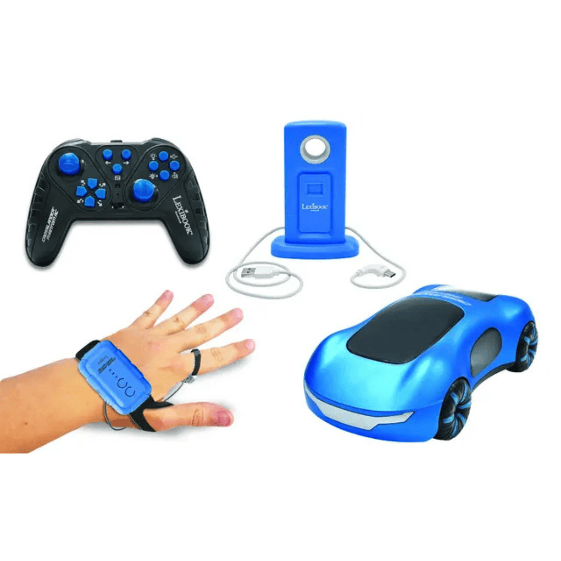 Lexibook RC65 Crosslander Phantom Rechargeable and Programmable Remote Control Car with Lights, Sounds & Smoking Effects